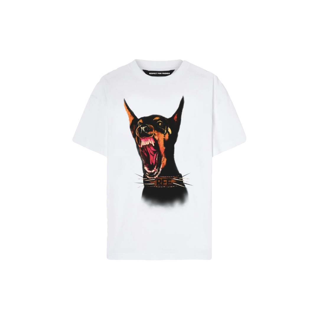 T-SHIRT BIANCA CON STAMPA "PUPPY"