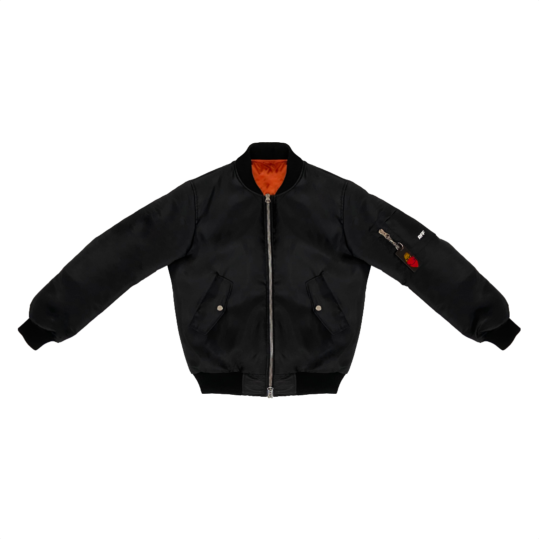 BOMBER BASIC NERO "RFF LOGO"
