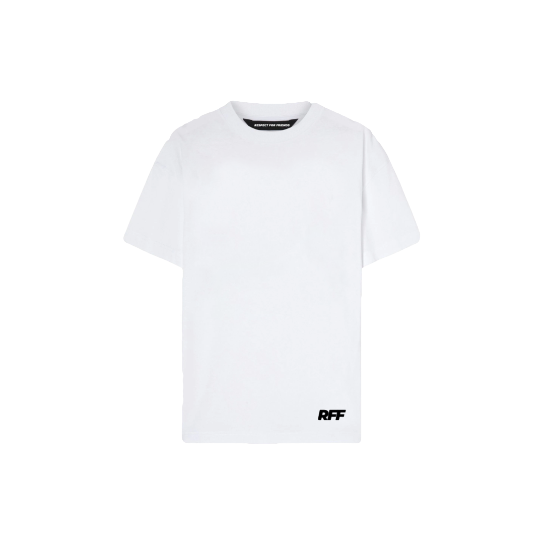 T-SHIRT BIANCA CON LOGO TRIDIMENSIONALE "RFF MINIMAL"