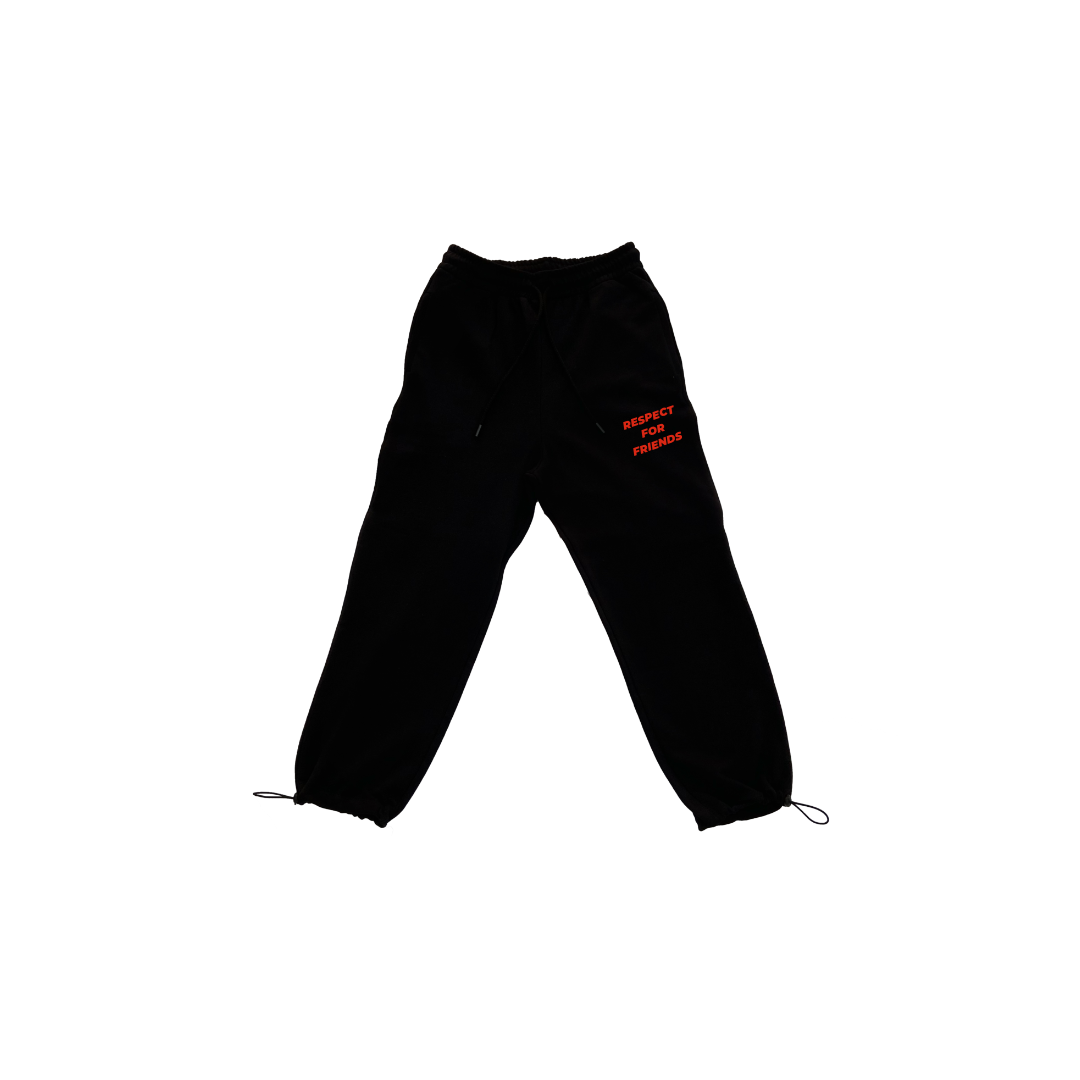 PANTALONE TUTA NERO BOX LOGO RED