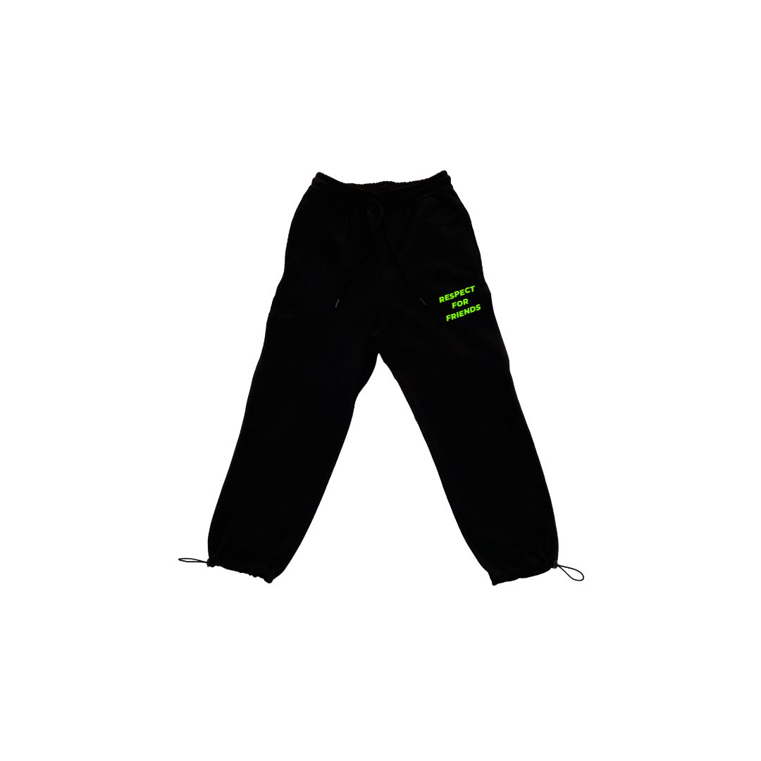 PANTALONE TUTA NERO BOX LOGO FLUO