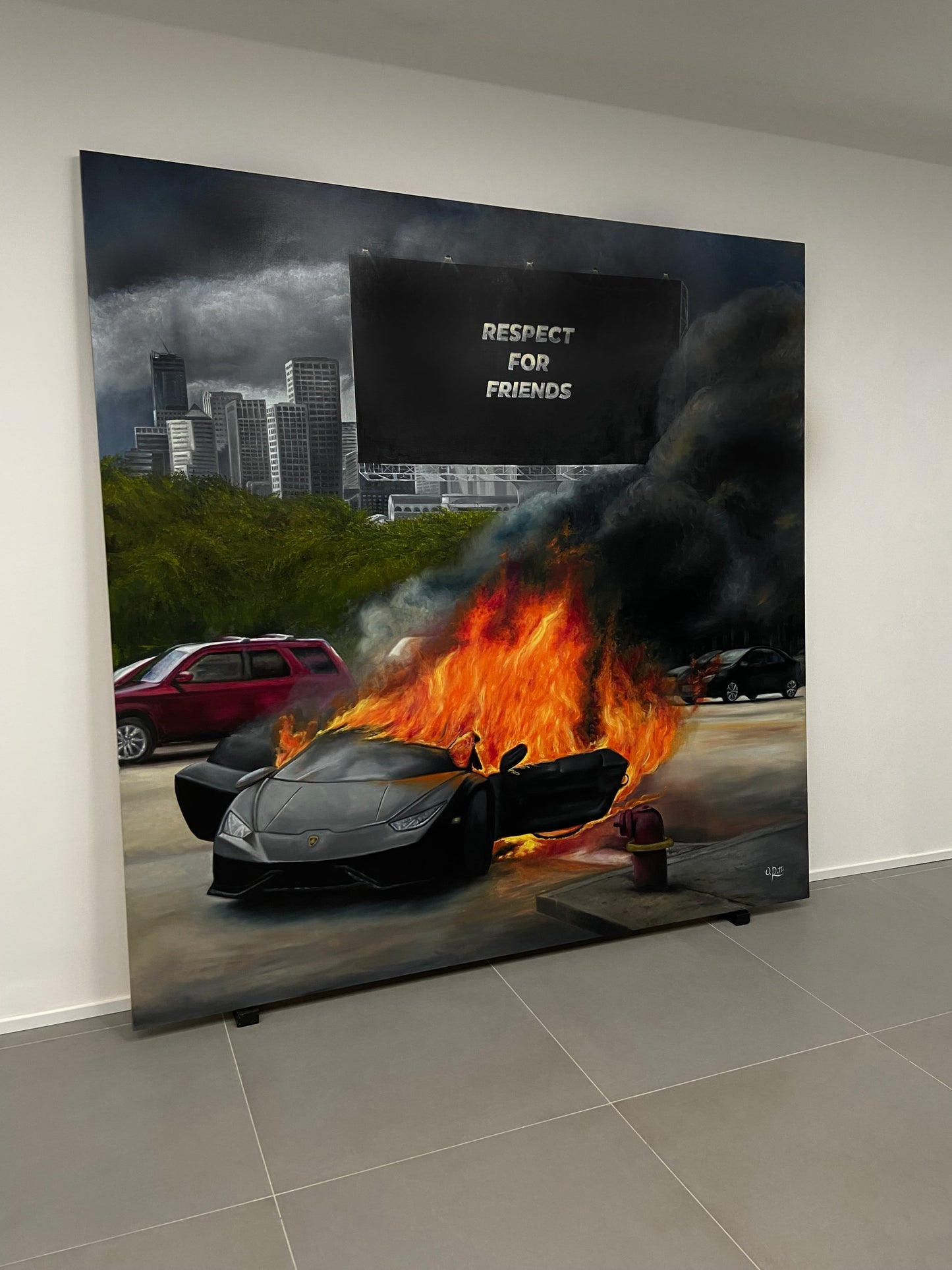 QUADRO OLIO SU TELA "FUOCO"