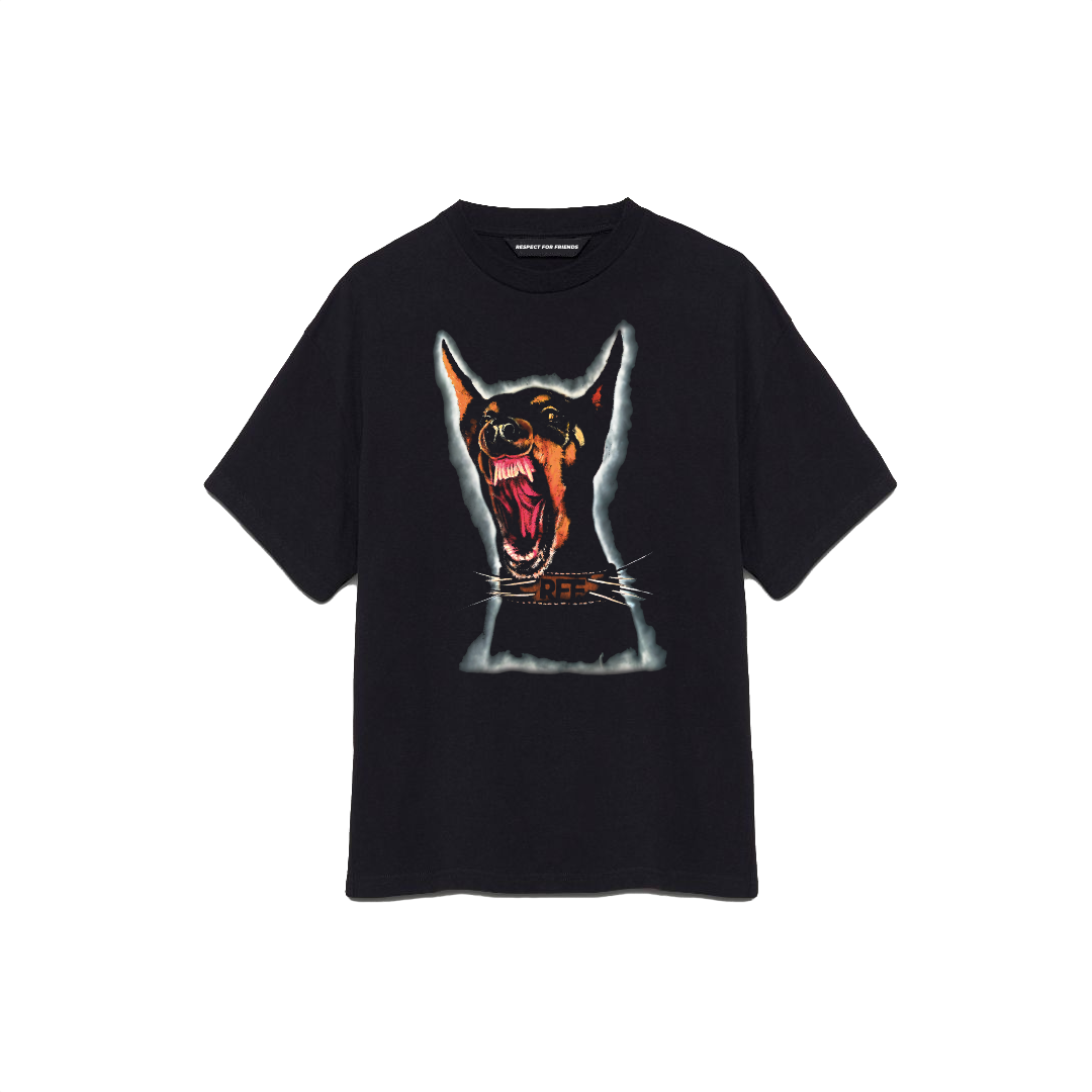 T-SHIRT NERA CON STAMPA "PUPPY"