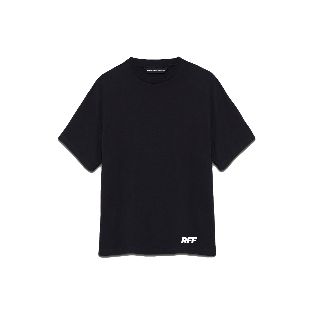 T-SHIRT NERA CON LOGO TRIDIMENSIONALE "RFF MINIMAL"